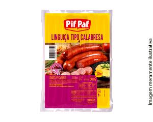 Quantas calorias em 5 fatias (50 g) Linguiça tipo Calabresa?