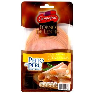 Quantas calorias em 5 fatias (60 g) Peito de Peru?