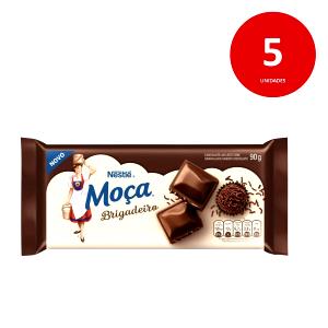 Quantas calorias em 5 quadradinhos (25 g) Choco Preto e Branco?