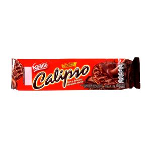 Quantas calorias em 5 unidades (25 g) Biscoito Coberto com Chocolate Ao Leite?
