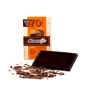 Quantas calorias em 5 unidades (25 g) Dark Chocolate 70%?