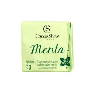 Quantas calorias em 5 unidades (25 g) Mini Tablete Menta?