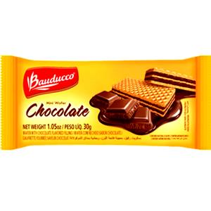 Quantas calorias em 5 unidades (30 g) Biscoito Wafer de Chocolate?