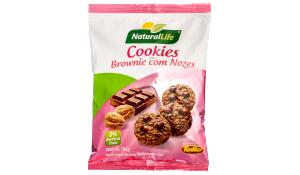 Quantas calorias em 5 unidades (30 g) Cookies Integrais Brownie com Nozes?