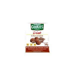 Quantas calorias em 5 unidades (30 g) Cookies Integrais Diet Chocolate?