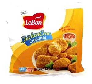 Quantas calorias em 6 1/2 unidades (130 g) Chickencroc Crocante?