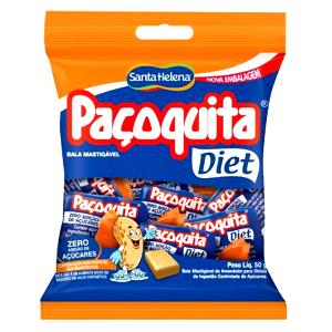 Quantas calorias em 6 balas (20 g) Bala Paçoquita Diet?