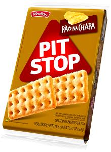 Quantas calorias em 6 biscoitos (27 g) Biscoito Pit Stop Pão Na Chapa?