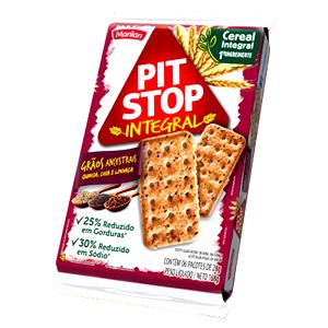 Quantas calorias em 6 biscoitos (28 g) Pit Stop Integral Grãos Ancestrais?