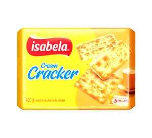 Quantas calorias em 6 biscoitos (30 g) Biscoito Cream Cracker?