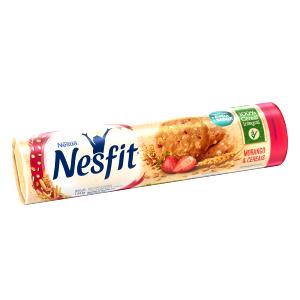 Quantas calorias em 6 biscoitos (30 g) Nesfit Morango e Cereais?