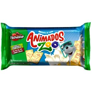 Quantas calorias em 6 biscoitos (35 g) Biscoito de Leite Animados Zoo?