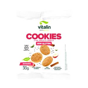 Quantas calorias em 6 cookies (30 g) Cookies com Maçã e Canela?