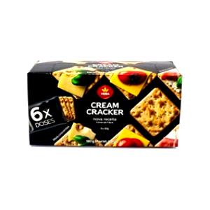 Quantas calorias em 6 crackers (30 g) Cream Cracker Integral?