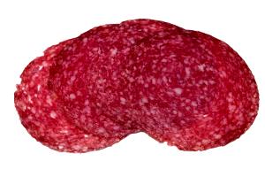 Quantas calorias em 6 fatias (40 g) Salame Espanhol?