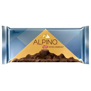 Quantas calorias em 6 quadradinhos (25 g) Alpino Extra Cremoso?