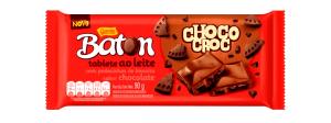 Quantas calorias em 6 quadradinhos (25 g) Baton Choco Croc?
