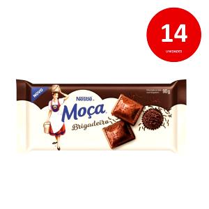 Quantas calorias em 6 quadradinhos (25 g) Chocolate Moça Brigadeiro?