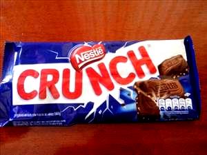 Quantas calorias em 6 quadradinhos (25 g) Crunch (25g)?