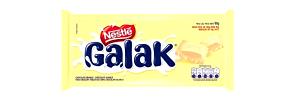 Quantas calorias em 6 quadradinhos (25 g) Galak Mystik?