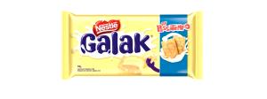 Quantas calorias em 6 quadradinhos (25 g) Galak Passatempo?