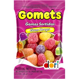 Quantas calorias em 6 unidades (20 g) Gomas Sortidas?