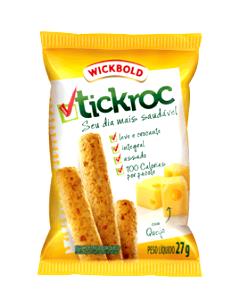 Quantas calorias em 6 unidades (27 g) Tickroc Sabor Queijo?