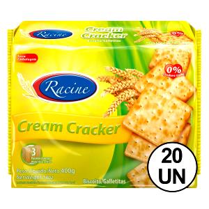 Quantas calorias em 6 unidades (30 g) Biscoito Cream Cracker?