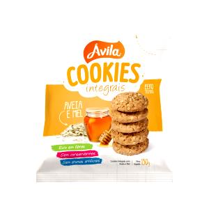 Quantas calorias em 6 unidades (30 g) Cookies Integrais Aveia e Mel?
