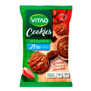 Quantas calorias em 6 unidades (30 g) Diet Cookies Integrais Morango com Cobertura de Chocolate?