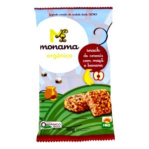 Quantas calorias em 6 unidades (30 g) Snack de Cereais com Maçã e Banana?