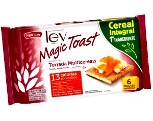 Quantas calorias em 7 torrada (25 g) Lev Magic Toast?