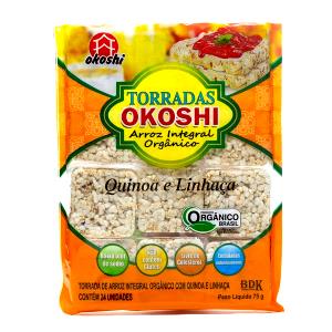 Quantas calorias em 7 unidades (30 g) Torradas Arroz Integral Quinoa e Linhaça?