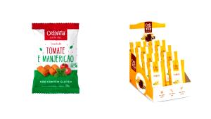 Quantas calorias em 8 biscoitos (30 g) Snack de Tomate e Manjericão?