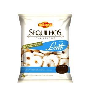 Quantas calorias em 8 unidades (30 g) Sequilhos Sabor Leite?