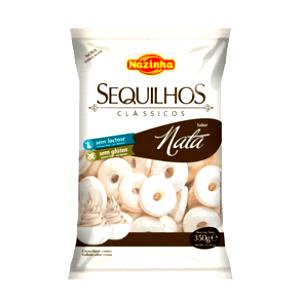 Quantas calorias em 8 unidades (30 g) Sequilhos Sabor Nata?