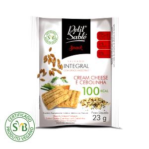 Quantas calorias em 9 biscoitos (30 g) Biscoito Integral Cream Cheese e Cebolinha?