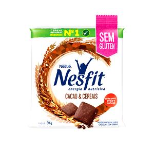 Quantas calorias em 9 biscoitos (30 g) Nesfit Cacau e Cereais sem Glúten?