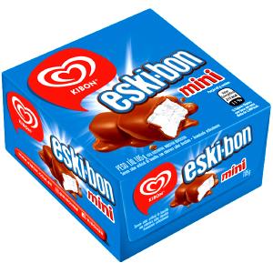 Quantas calorias em 9 bombons (60 ml) Eskibon Mini Doce de Leite?