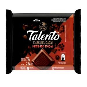 Quantas calorias em 9 quadradinhos (25 g) 100% Cacau?