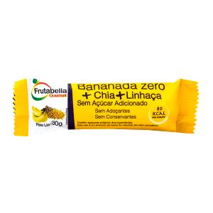 Quantas calorias em porção (30 g) Bananada + Chia + Linhaça?